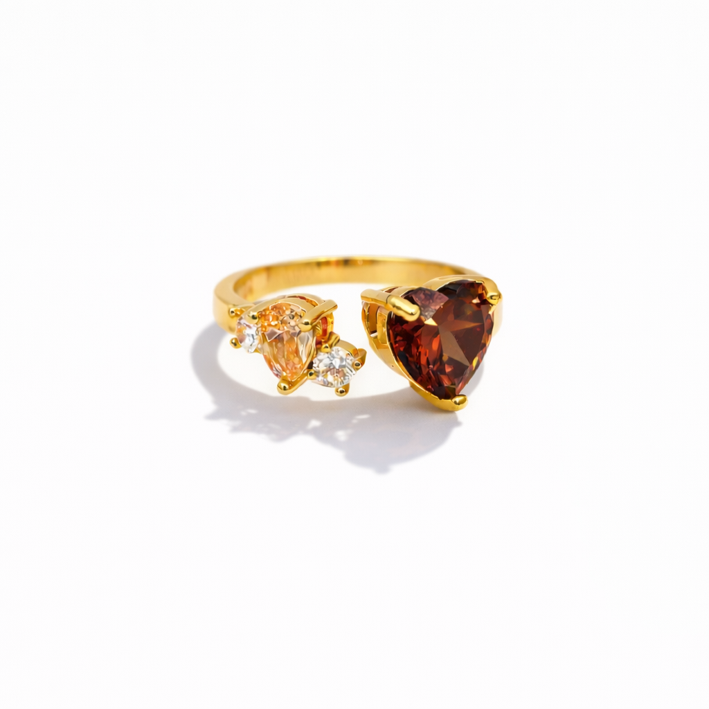 Dark heart ring