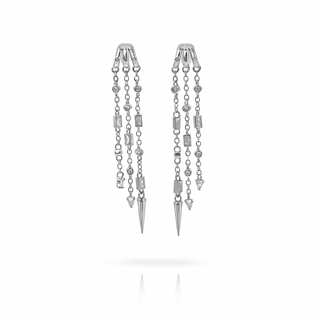Spike charm earring