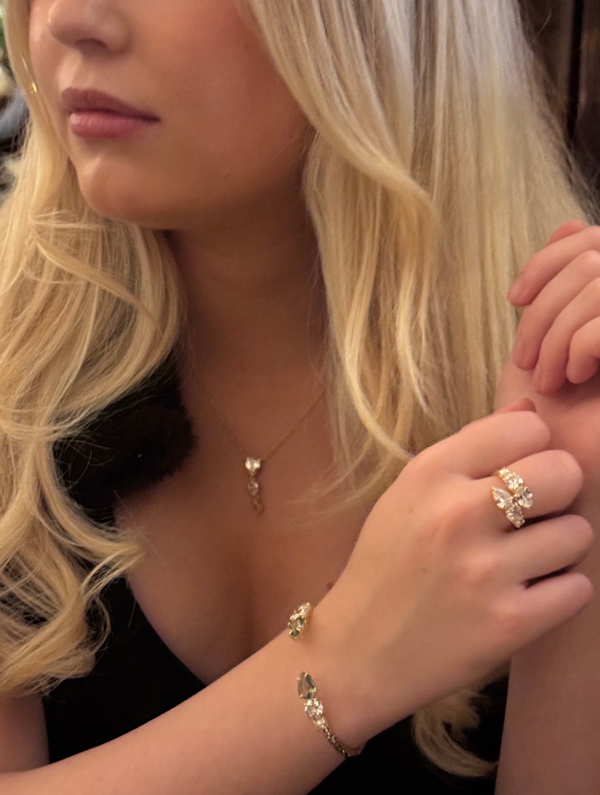 Blossom pearl ring white
