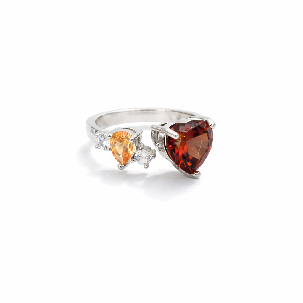 Dark heart ring