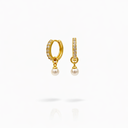 Astrid pearl Hoops