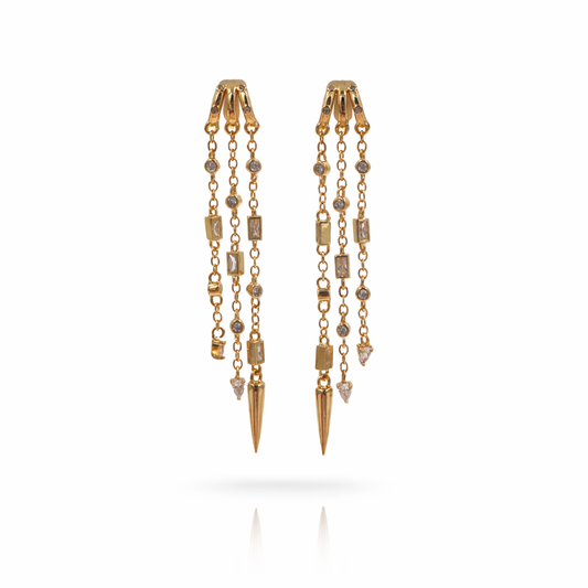 Spike charm earring