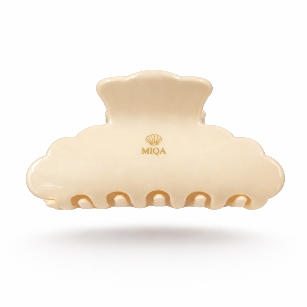 Miqa hair clip Creamy white