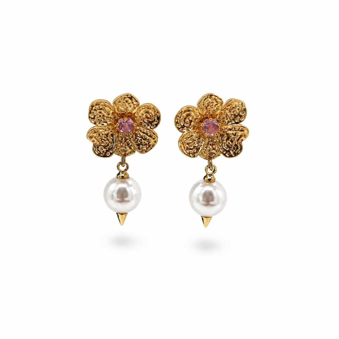 Blossom pearl earring
