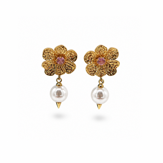Blossom pearl earring