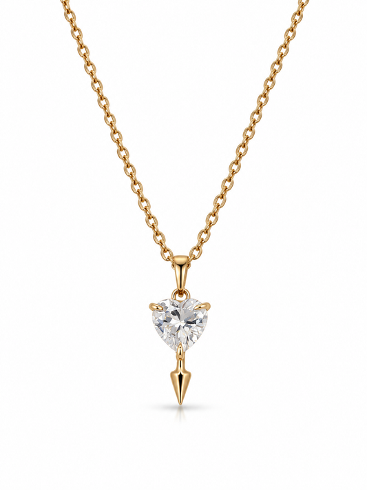 Love drop white necklace